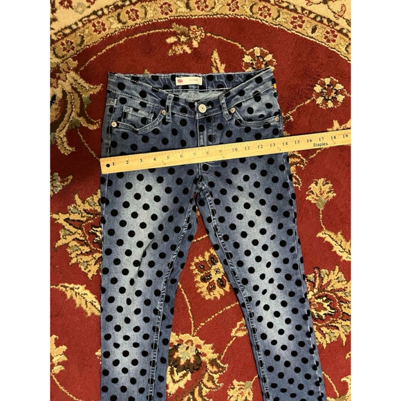 Levi's Bottoms Girl’s 711 Skinny Polka Dots Jeans Sz 12 Regular - Picture 2 of 6